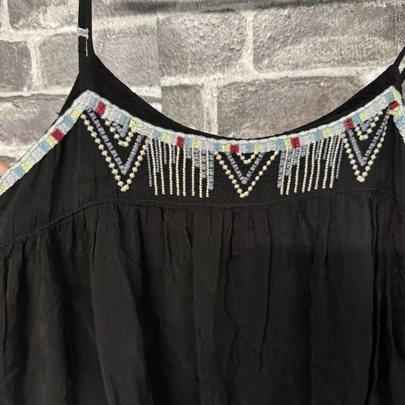 NWT Johnny Was LISA BABYDOLL DRESS black embroidered midi - Picture 15 of 16